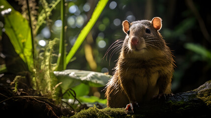 The Elegance of an Agouti: Capturing the South American Rodent in its Natural Wild Habitat
