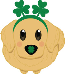 Dog with Patrick's Day hat
