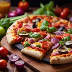 pizza with salami and cheese