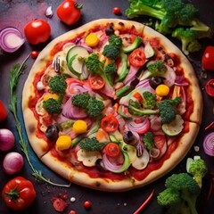pizza with vegetables