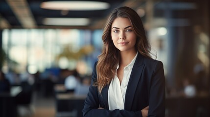 Fototapeta premium Modern business woman in the office 