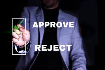 Business decision-making with approve and reject options