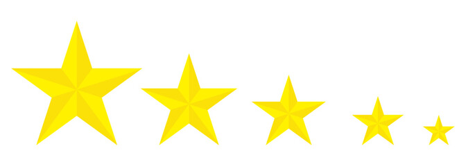 5 out of 5 stars rating. Five golden stars
