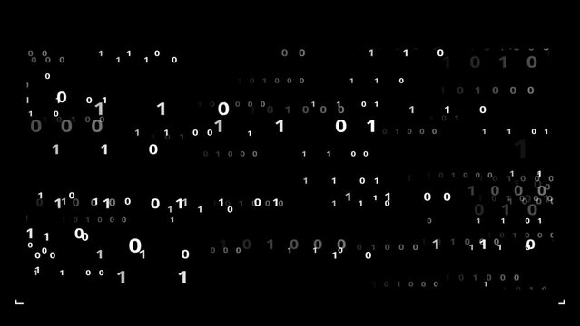 Binary Code Background Numbers Animation