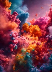 Fototapeta premium particles of different colors 