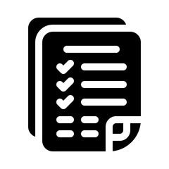 checklist glyph icon