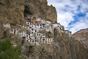 Phuktal cave monastery on the mountside in Zanskar