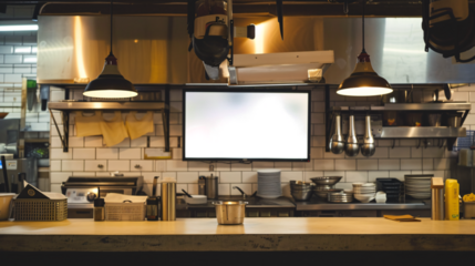 busy areas, districts, vertical and horizontal displays showcase advertisements, their screens left blank and white