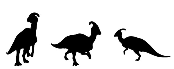 silhouettes of Dinosaur