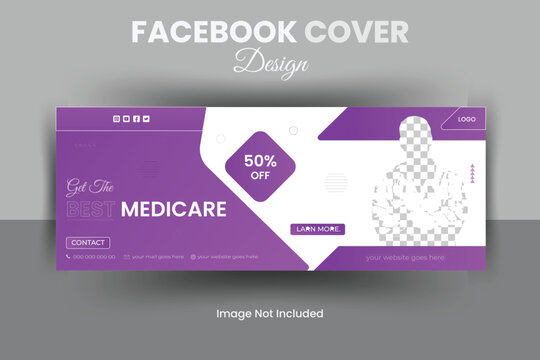 Medical healthcare Facebook cover photo design template