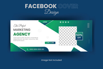 Digital marketing Facebook cover web banner template