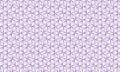 3D realistic light purple and white gradient pattern. Modern cube texture. seamless pattern Background. Repeating tiles. Triangular volumetric elements of different random size. 3D illustration.EPS 10
