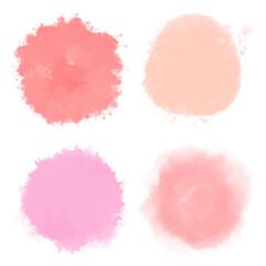 collection of pastel watercolour circular backgrounds - 748649826
