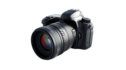 Fototapeta premium Digital photo camera on isolated transparent background