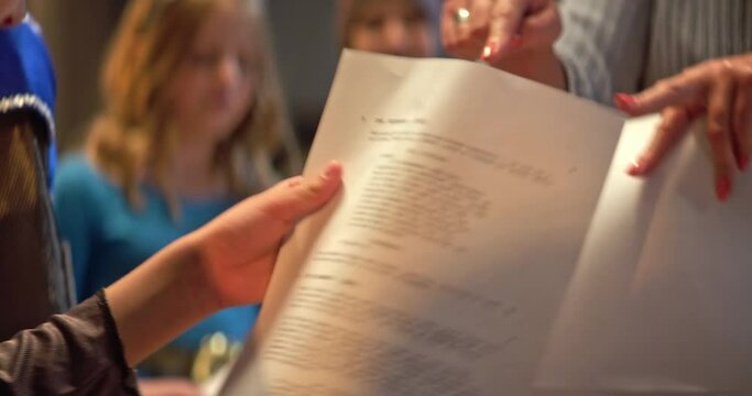 Behind the Scenes of a School's Concert Rehearsal on a medieval topic