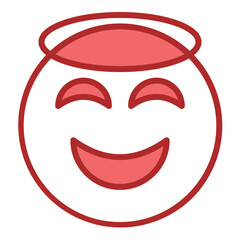 Halo of Happiness red line filled icon