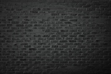 dark brick wall, black masonry of a burnt building