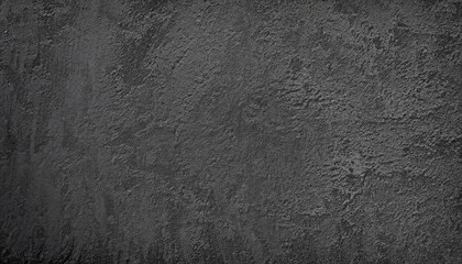 Black stucco wall Grunge background. Old grainy plastered Wall texture; urban style; close up decoration