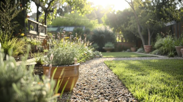 Establishing an urban garden resistant to drought, offering water conservation tips and plant selection guidance.