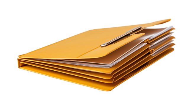 Office folder on transparent background 