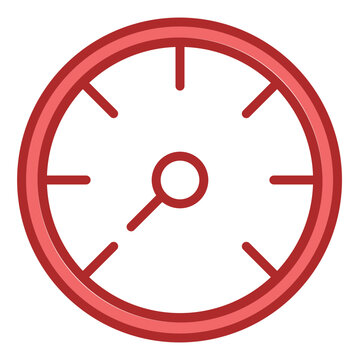 Speedometer Icon red line filled icon