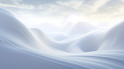 Luminous tendrils of light weaving through a vast expanse of seamless, pristine white