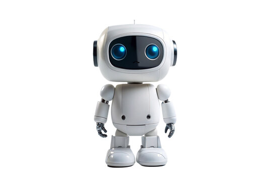 white robot on a transparent background