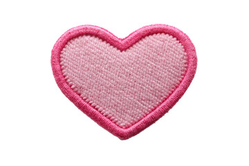 heart embroidery badge on a transparent background