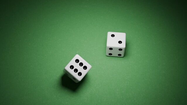 Falling Dices 3D loop Animation