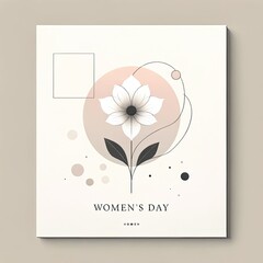 Minimalist International Women's Day: Blossoming Resilience and Beauty