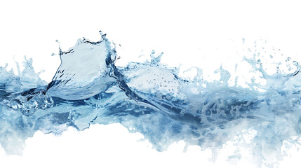 water wave isolated on transparent background 