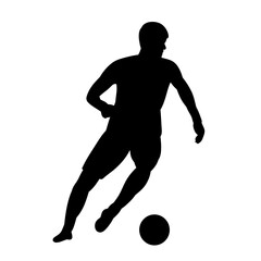 Fototapeta na wymiar silhouette of a man football player on a white background vector
