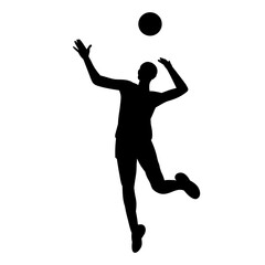 silhouette of a male basketball player on a white background vector