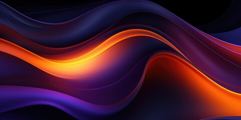 Abstract colorful wave design with flowing blue and purple hues and a vibrant orange accent