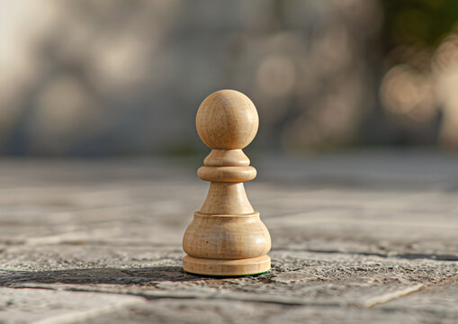 Chess pawn piece outstanding. Leadership concept. 