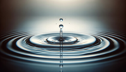 Captivating Water Droplet Ripple Effect