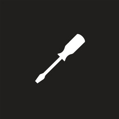Slotted common blade screwdriver flat vector icon for apps and websites