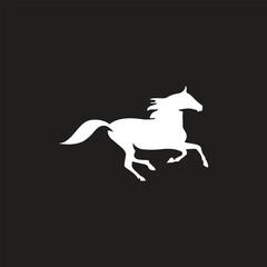 Fototapeta premium Running and prancing horse sketch portrait