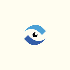 Eye care vector logo symbol for brand, business