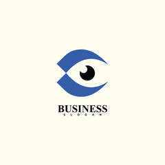 Eye care vector logo symbol for brand, business