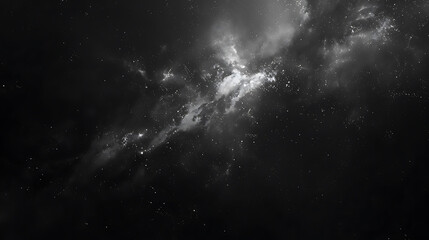 The image is a beautiful space scene, with a dark blue background and bright white stars.