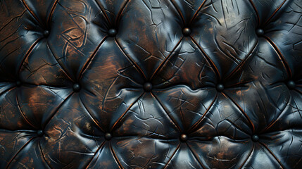 Naklejka premium Dark leather texture closeup to use as background.
