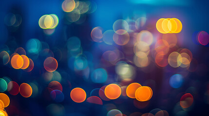 Abstract background with blurred city lights.