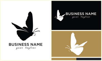 vector line butterfly logo template