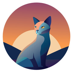 cute cat vector illustration 