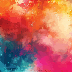 Abstract colorful watercolor for background. Digital 