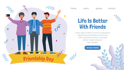 Friendship day background with best friends