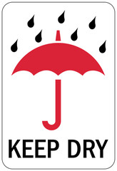 Keep dry shipping labels