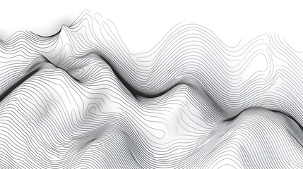 Minimalist Black and White Waves, Abstract Lines Background, Black and white psychedelic optical illusion. Abstract hypnotic animated background
