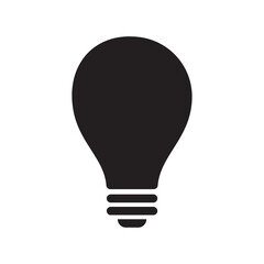 Light bulb icon vector illustration isolated on white background.